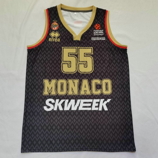 Maillot 55 Mike James Monaco Noir Basketball Homme